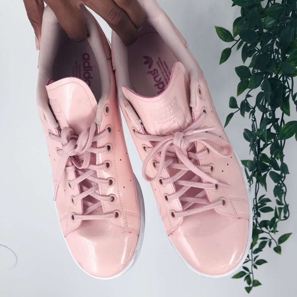 Pink Patent Adidas Stan Smiths